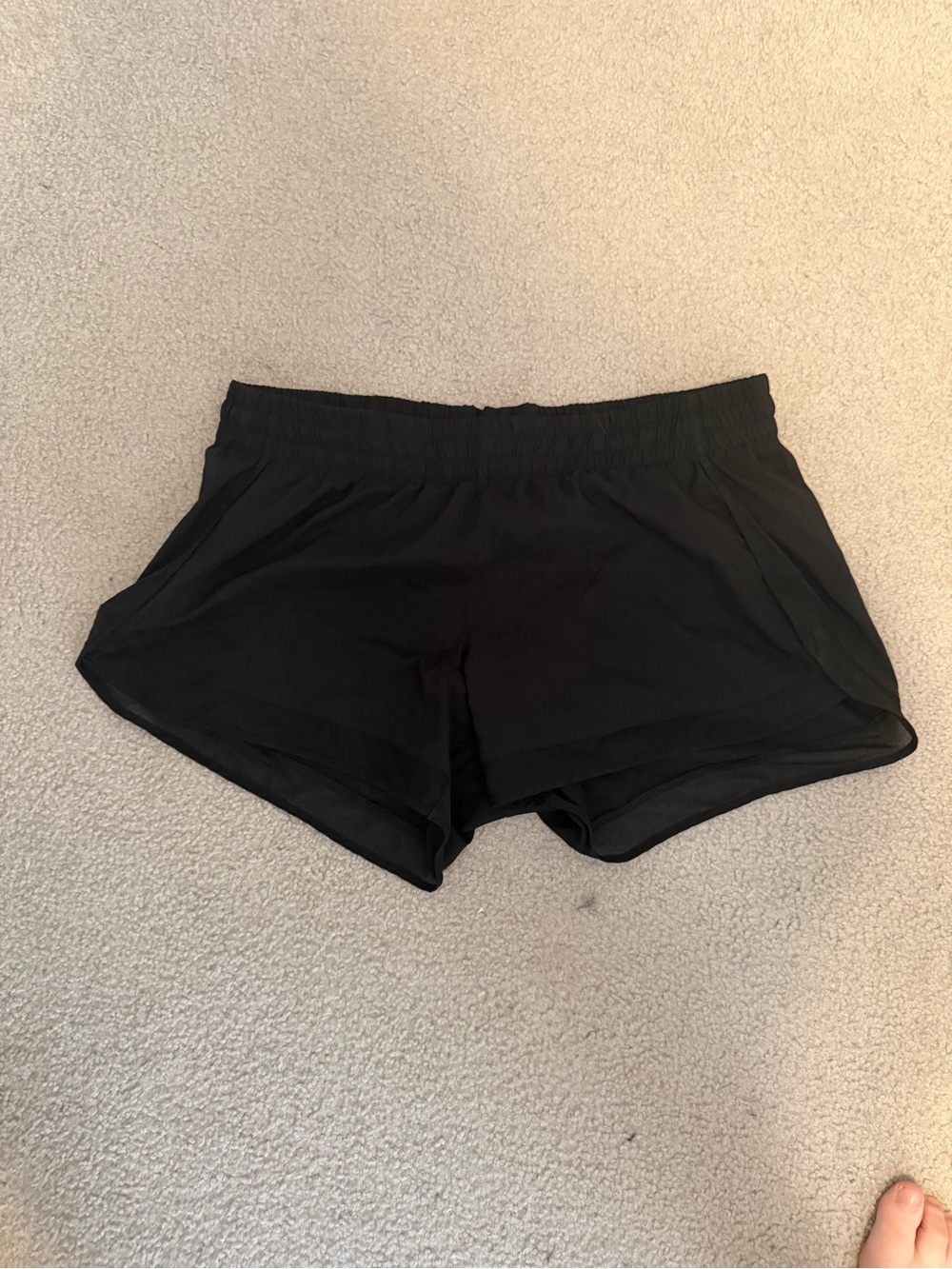 Athleta Black Athletic Shorts with Elastic Waist